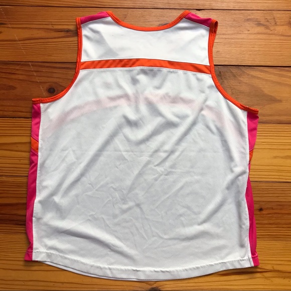 Nike White Pink Orange Work Out Top, EUC, L - Picture 9 of 11